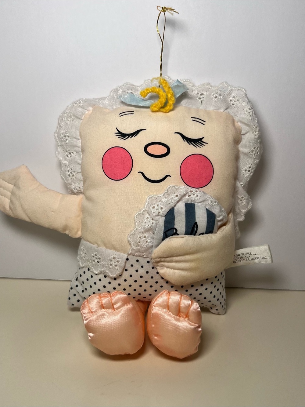 Vintage 1985 Rock-A-Bye-Baby Pillow People Mini 8” Plush Very Hard To Find